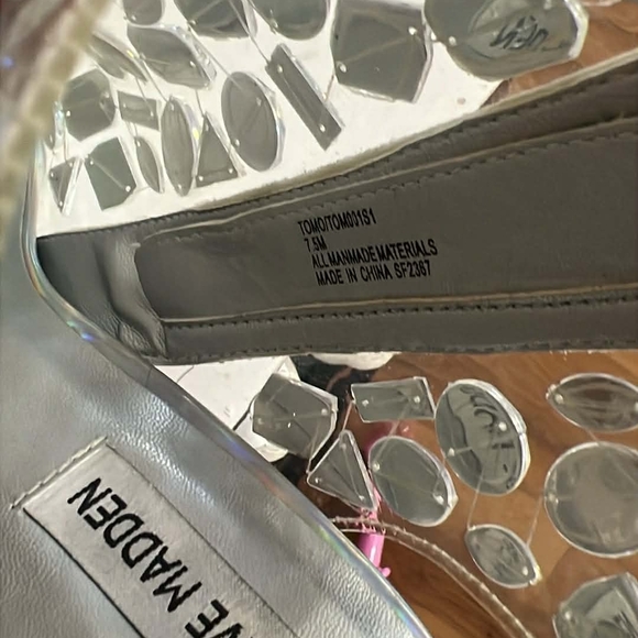 Steve Madden Silver Gem-Studded Heels - Picture 7 of 7